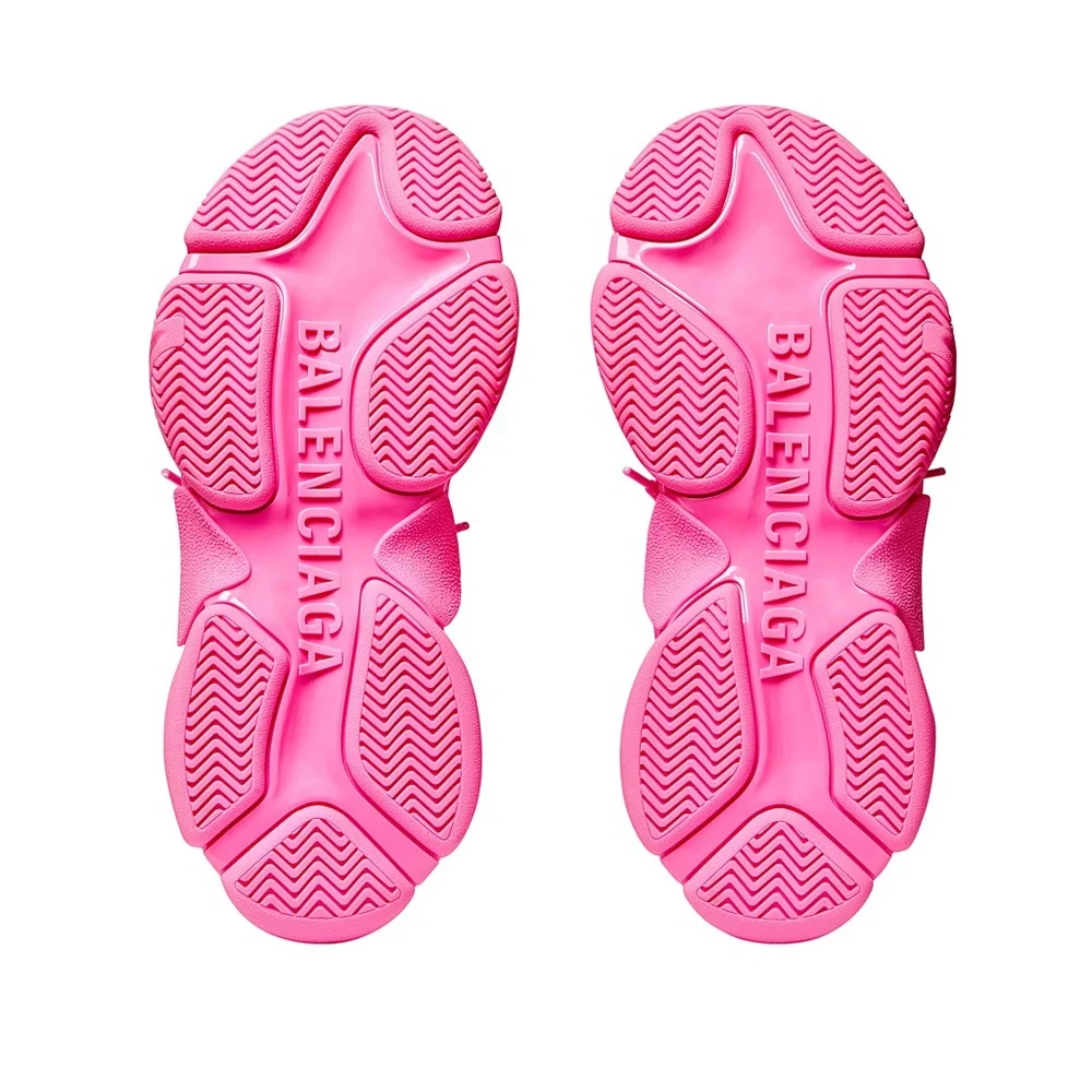 Barbie Pink BALENCIAGA Triple S - Shiny Latex Pink Rubber - Size EUR 36 / Size 6 - Picture 13 of 15